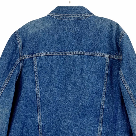 Izod Jeans Denim Jeans Trucker Jacket Medium Blue Wash - Picture 8 of 15